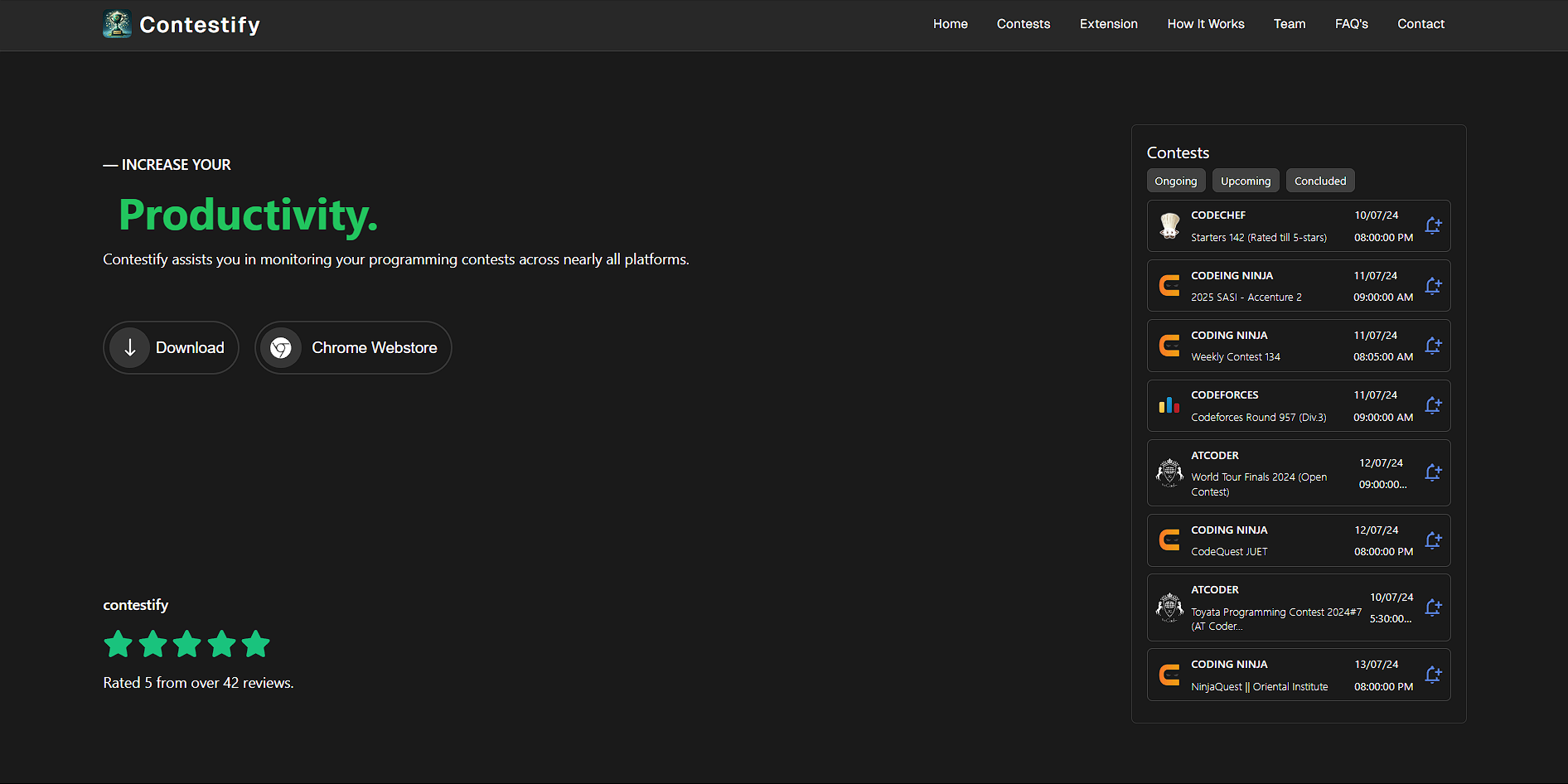 Contestify Web App